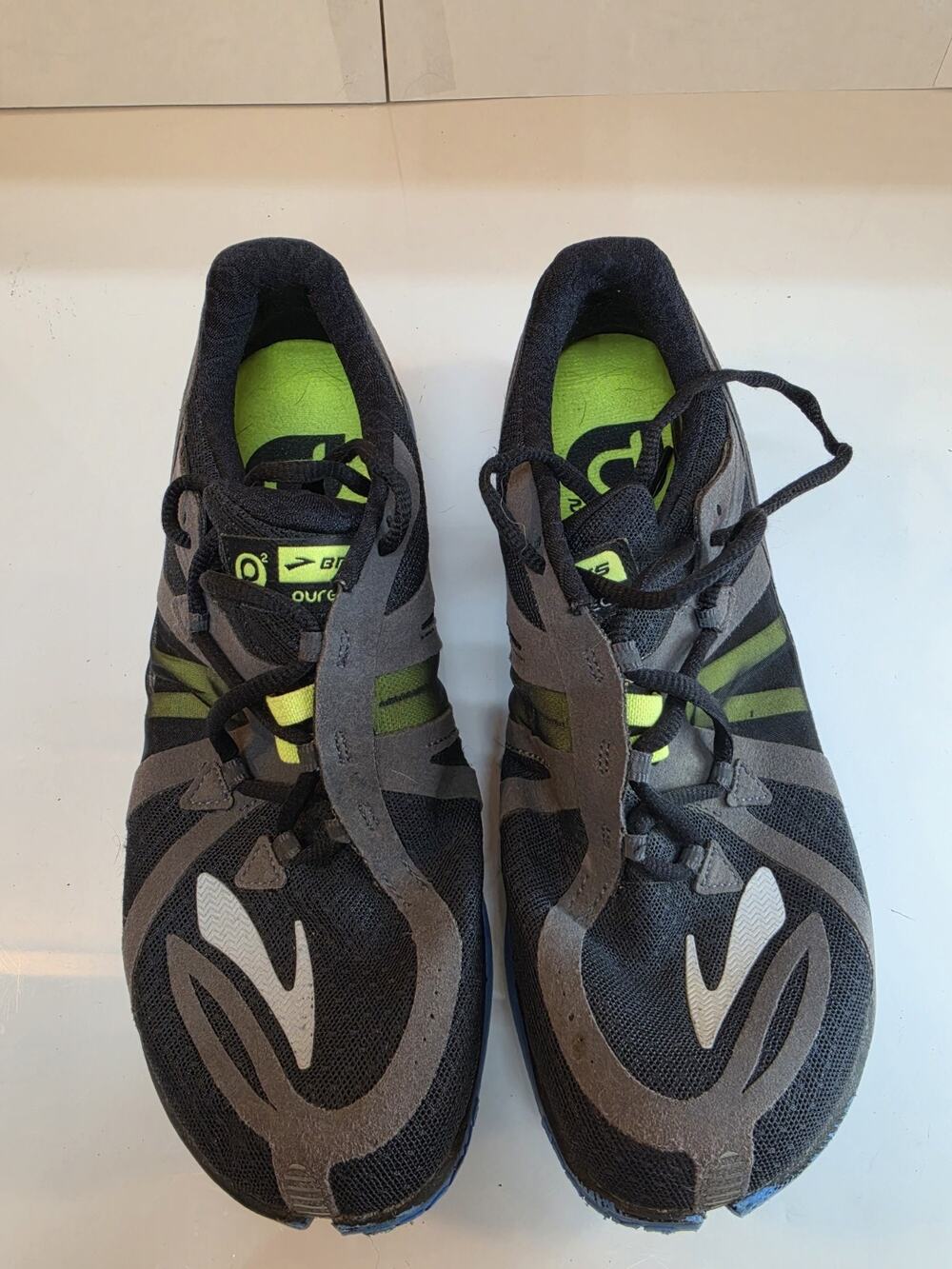 Brooks PureConnect 2 Men’s Size 8.5 D Black Blue Green Minimalist Running Shoes